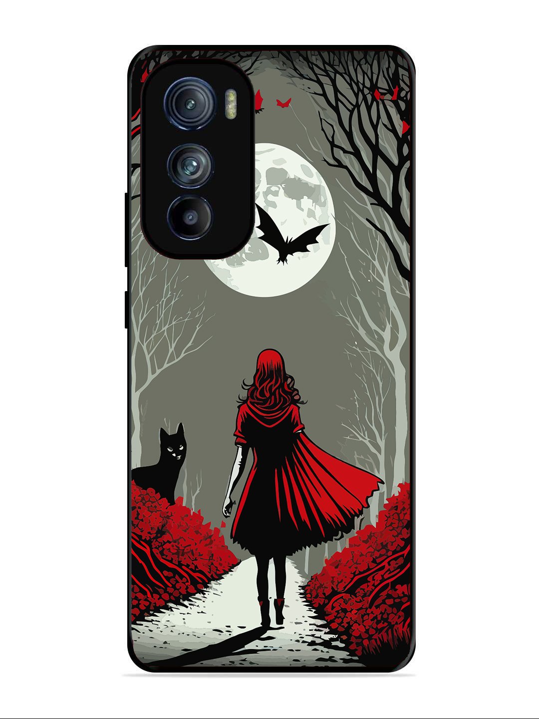 Motorola Moto Edge 30 Scarlet Girl in Red Forest