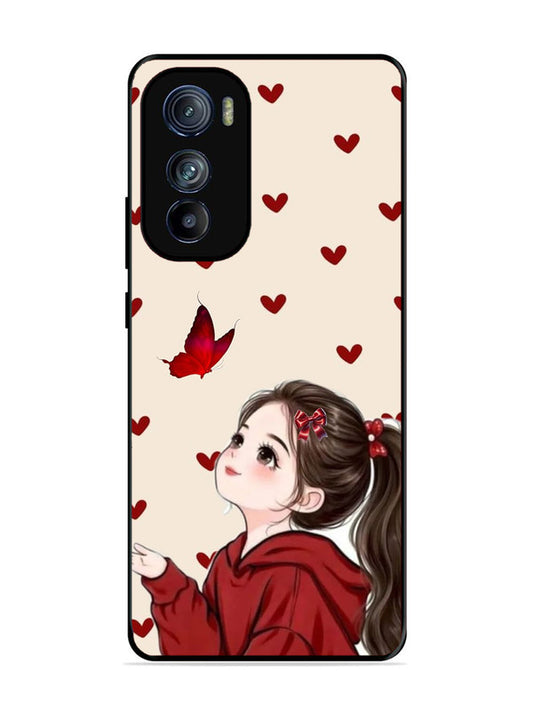 Motorola Edge 30 Beautiful girl with red butterfly