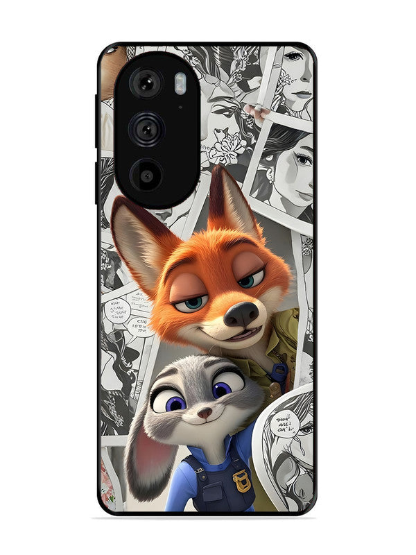 Motorola Edge 30 Pro | 2D Metal | Cute Nick wilde and judy hopps | MO-E30P-439