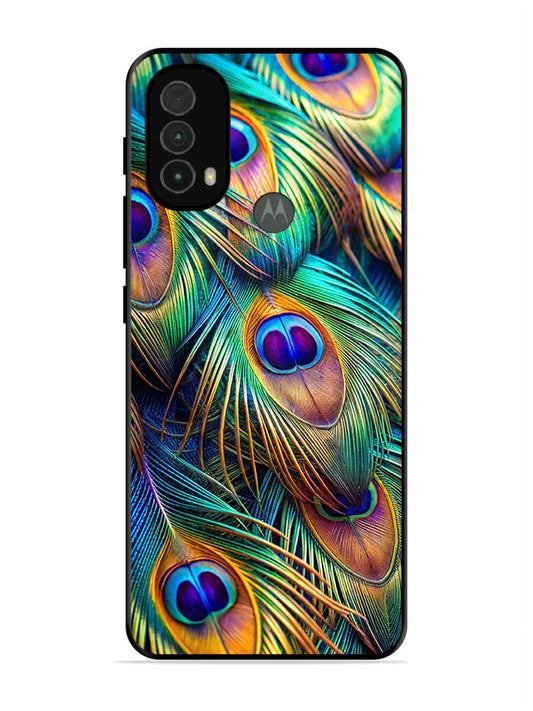 Motorola Moto E40 peacock feather
