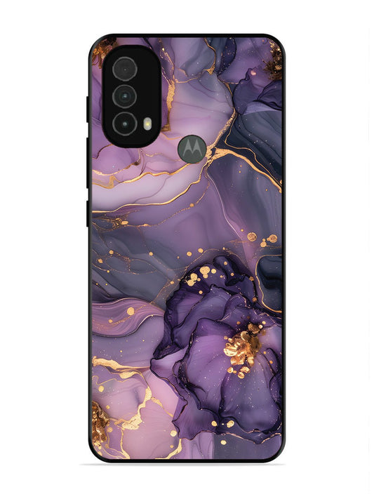 Motorola Moto E40 Royal Orchid Theme Marble