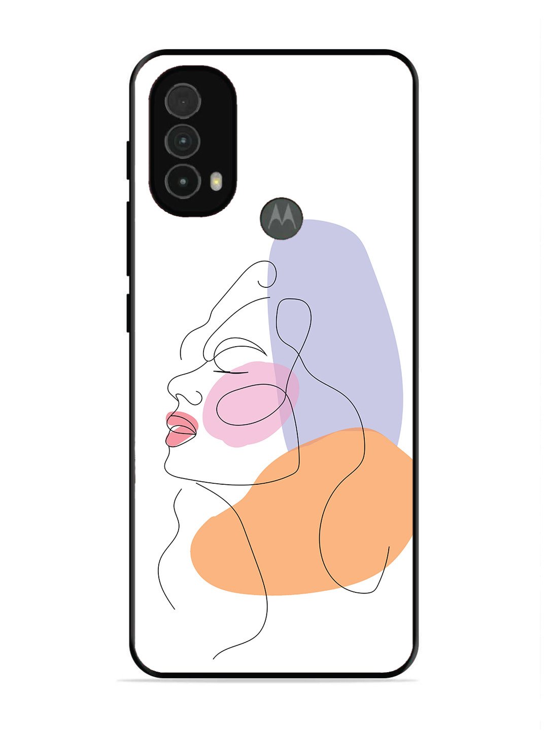 Motorola Moto E40 Line Art Girl Face