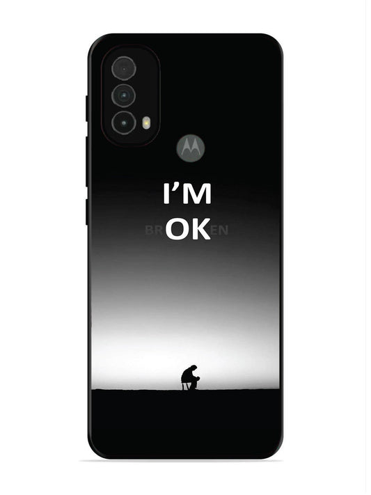 Motorola Moto E40 I'm Broken A man on Chair Alone