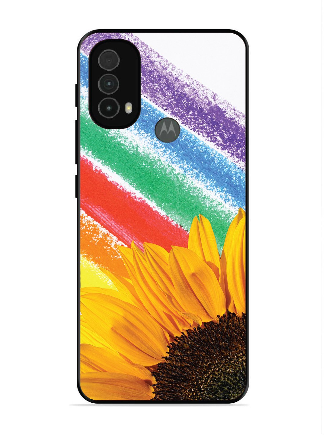 Motorola Moto E40 Sunflower on Colourful Lines