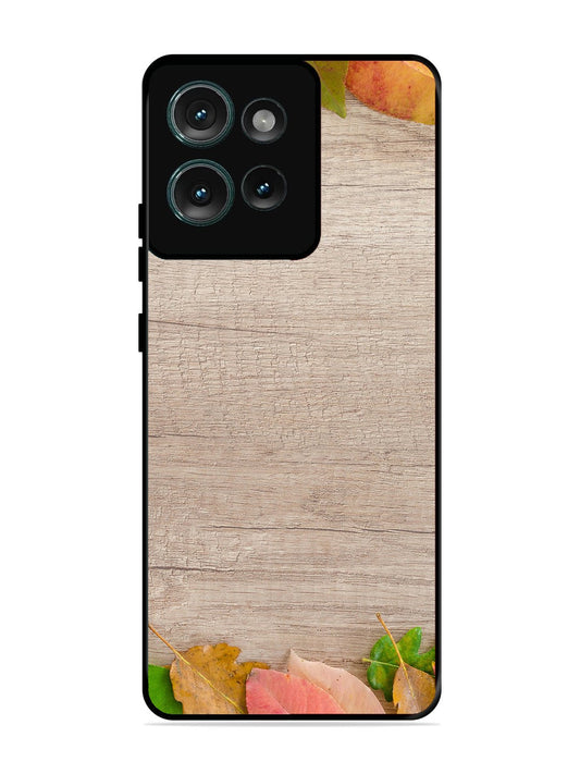 Motorola Edge 50 Autumn Leafs On Wooden Table