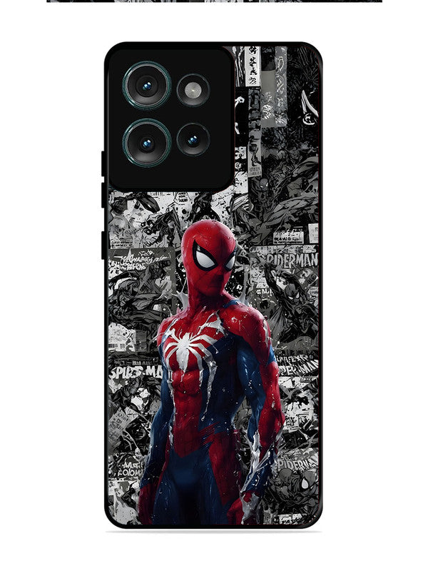 Motorola Edge 50 Spiderman Highlighted on News Paper