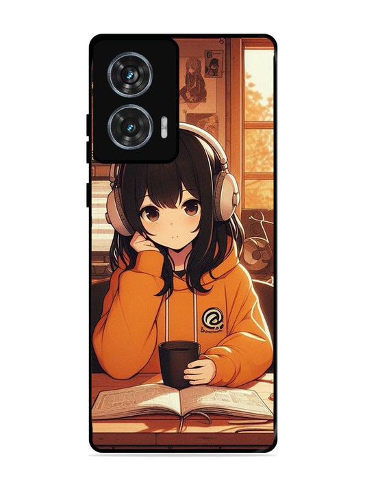 Motorola Edge 50 Fusion Cute Girl listening Music