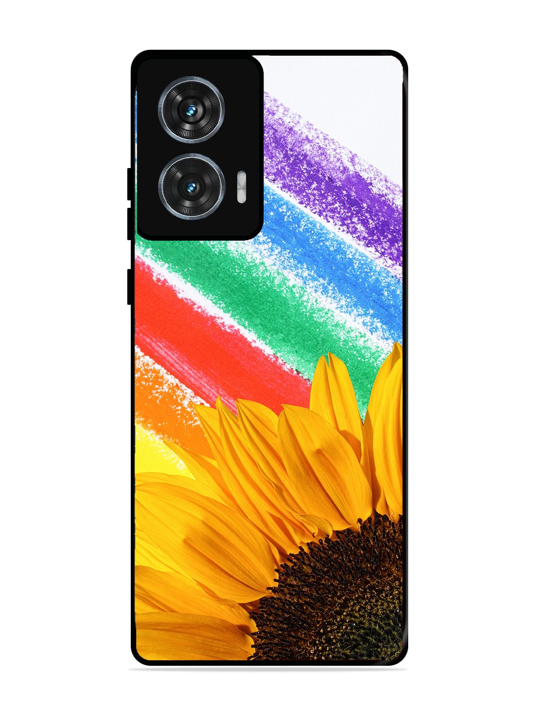 Motorola Edge 50 Fusion Sunflower on Colourful Lines