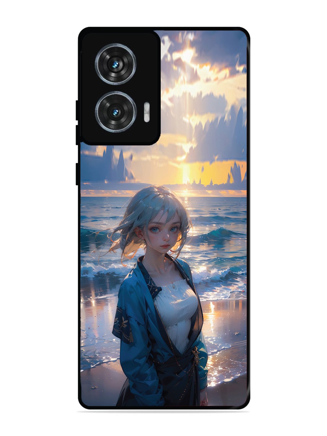 Motorola Moto G85 Anime Girl Beach Ocean Waves