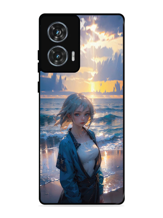 Motorola Moto G85 Anime Girl Beach Ocean Waves