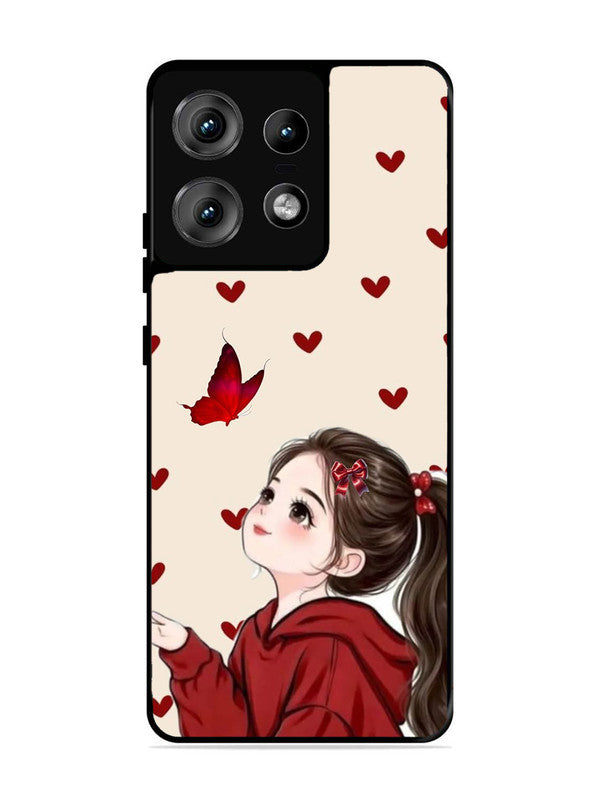 Motorola Edge 50 Pro Beautiful girl with red butterfly
