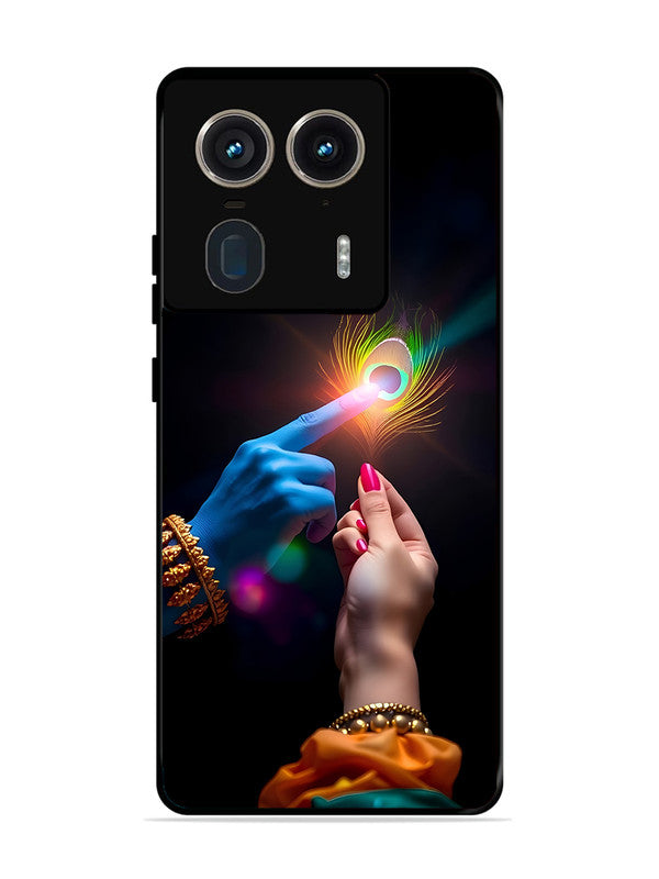 Motorola Edge 50 Ultra Radha Krishna touching feather