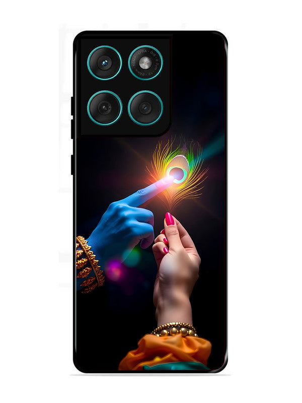Motorola Edge 60 fusion | 2D Metal | Radha Krishna touching feather | MO-E60F-454