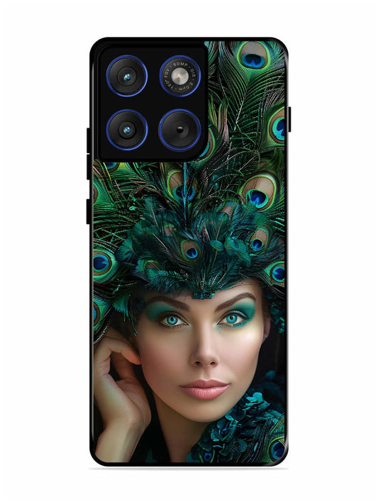 Motorola Edge 70 5G Girl with peacock feather Crown