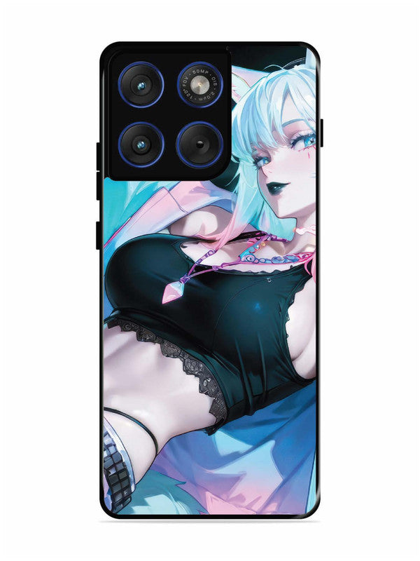 Motorola Edge 70 5G anime girl fox headpohone white Hair