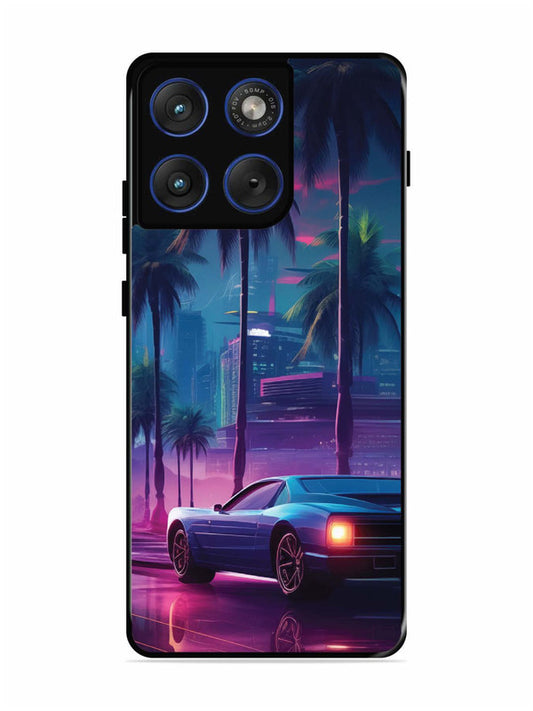 Motorola Edge 70 5G sunset-sports-car-city-palm-trees