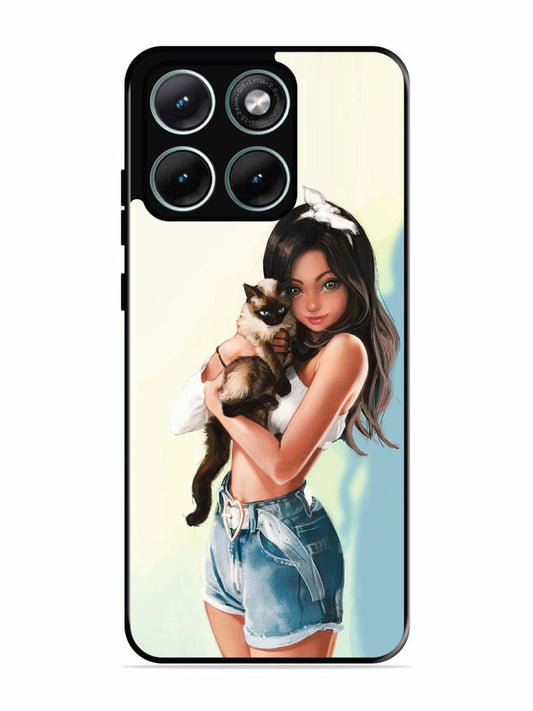 Motorola Edge 70 Fusion Cute Girl with Cat