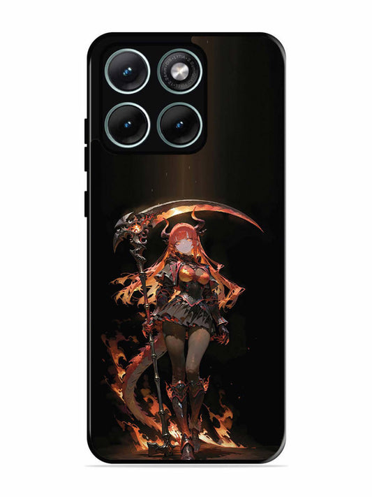 Motorola Edge 70 Fusion anime-girl-sycthe-red-hair-horn