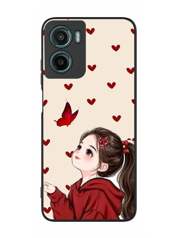 Motorola Moto G05 Beautiful girl with red butterfly