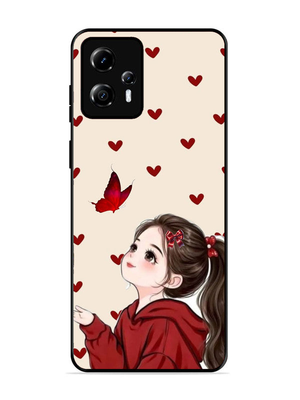 Motorola Moto G13 Beautiful girl with red butterfly