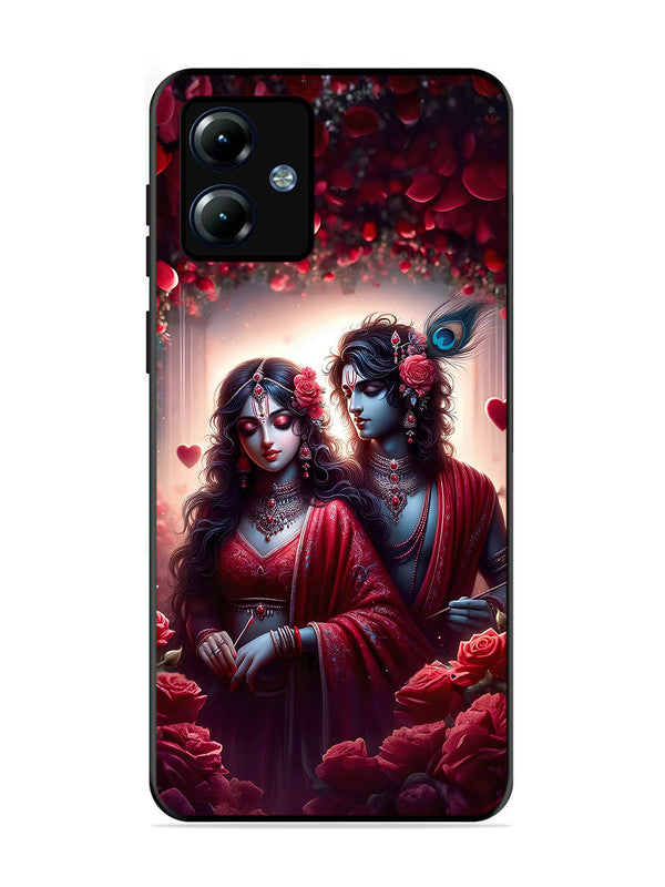 Motorola Moto G14 | 2D Metal | Couples in Red theme like Radha Krishna | MO-G14-458