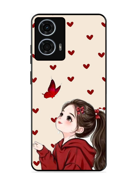Motorola Moto G24 Power Beautiful girl with red butterfly