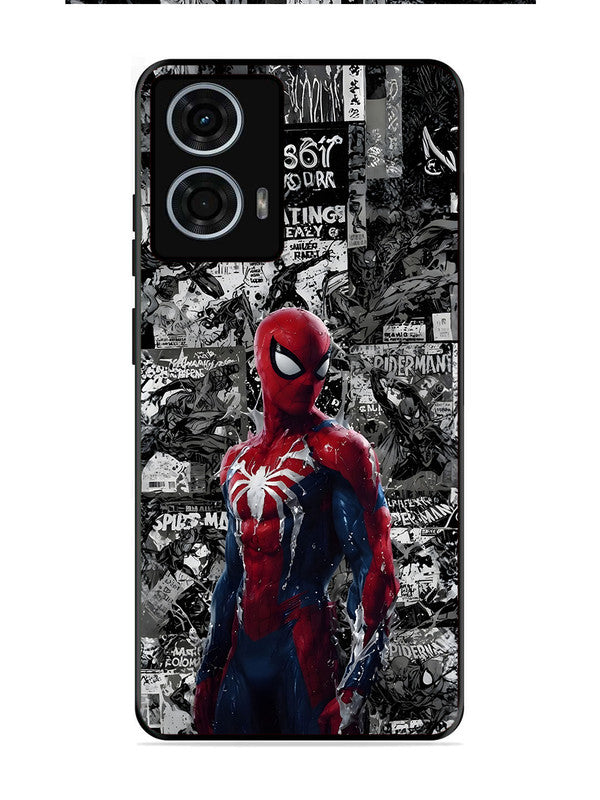 Motorola Moto G24 Power Spiderman Highlighted on News Paper