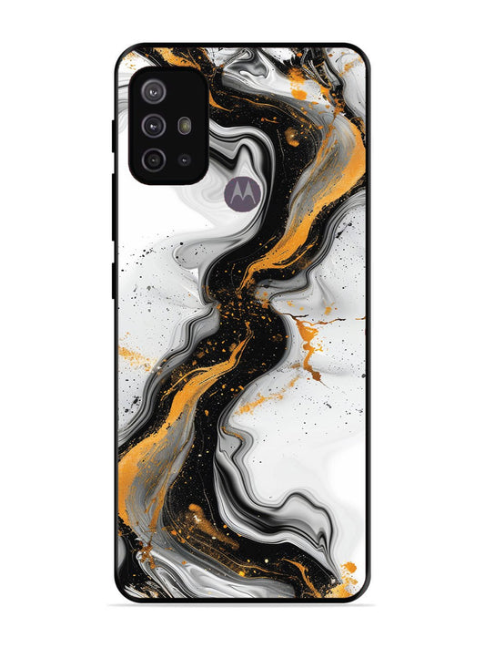 Motorola Moto G30 Black And Golden Marble Essence