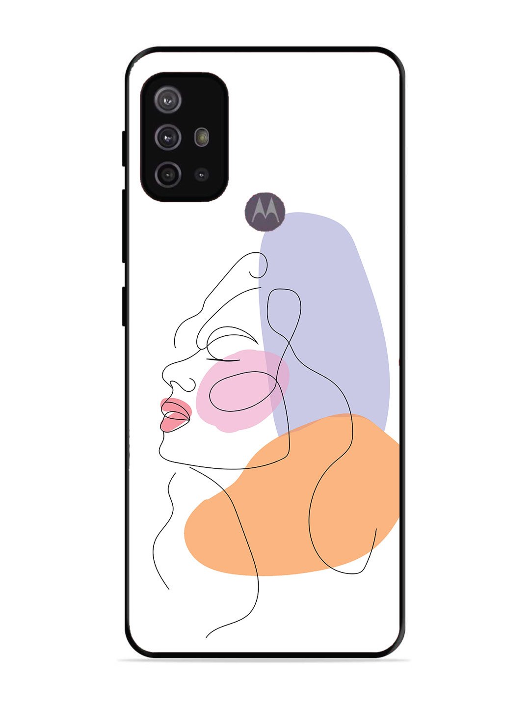 Motorola Moto G30 Line Art Girl Face