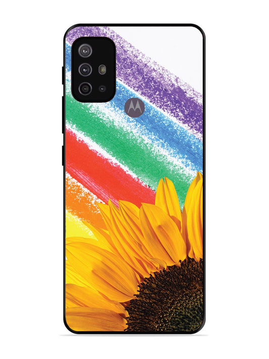 Motorola Moto G30 Sunflower on Colourful Lines