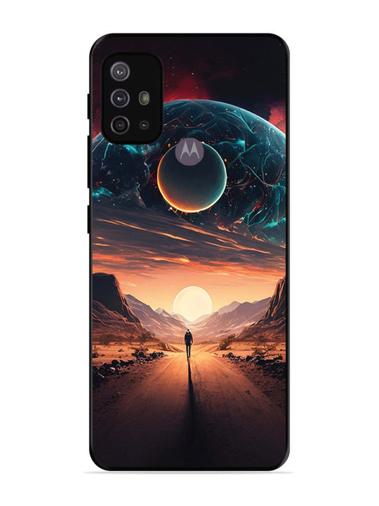 Motorola Moto G30 Sunset with space scene
