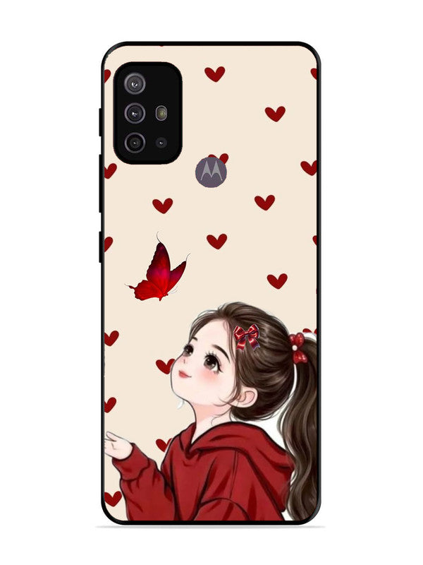 Motorola Moto G30 Beautiful girl with red butterfly