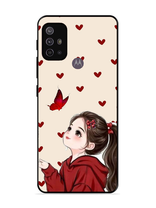 Motorola Moto G30 Beautiful girl with red butterfly