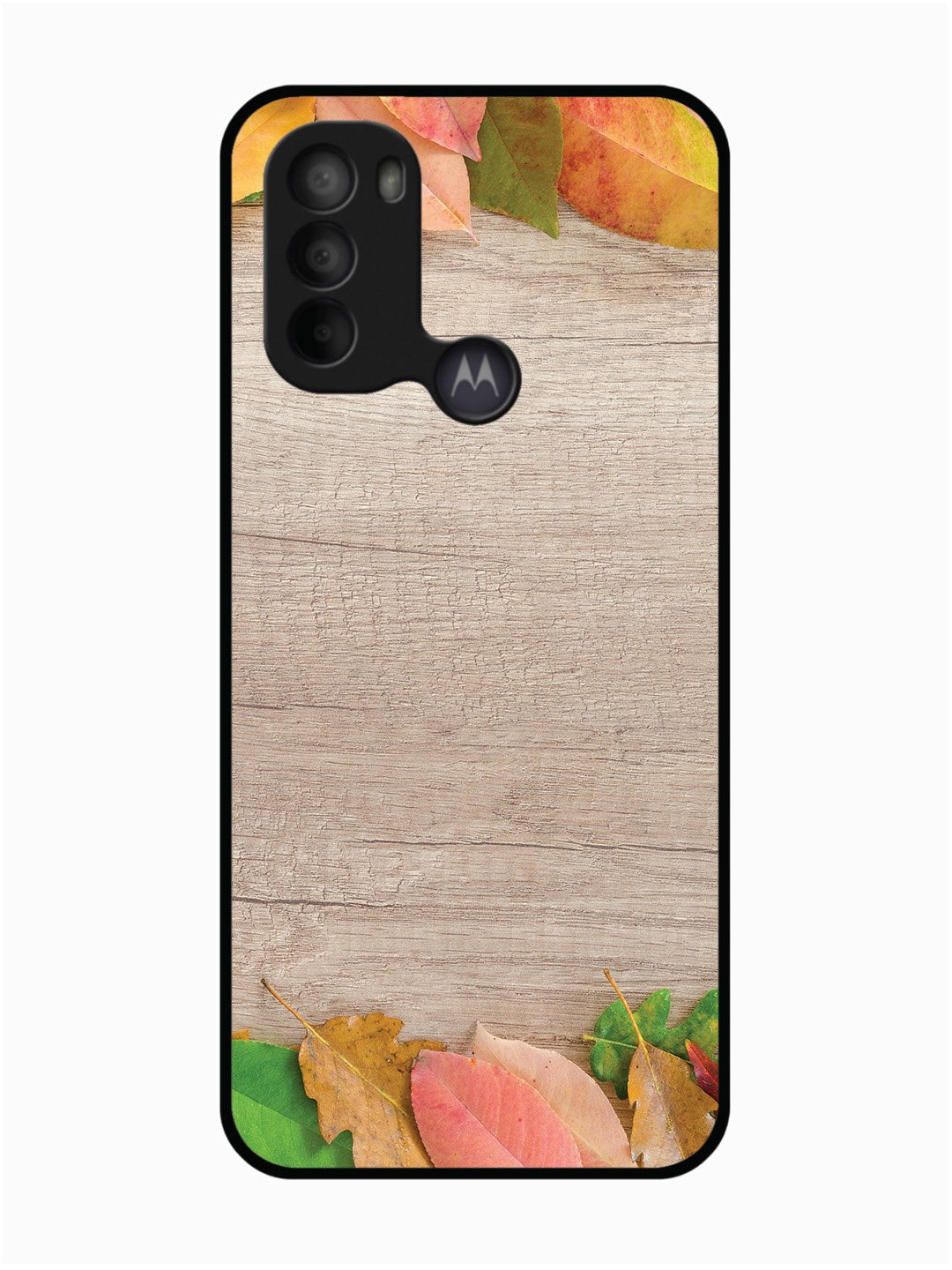 Motorola Moto G31 Autumn Leafs On Wooden Table