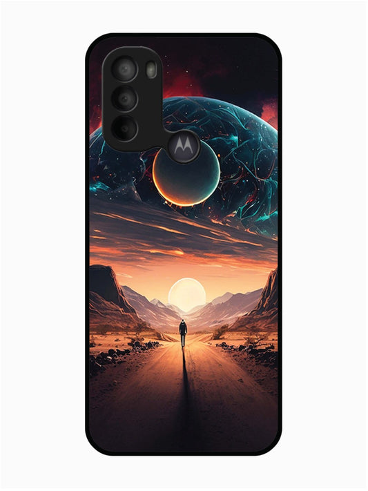 Motorola Moto G31 Sunset with space scene