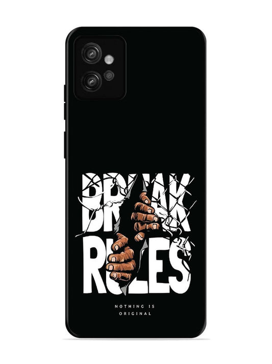 Motorola Moto G32 Break Rules Gritty Typography Art