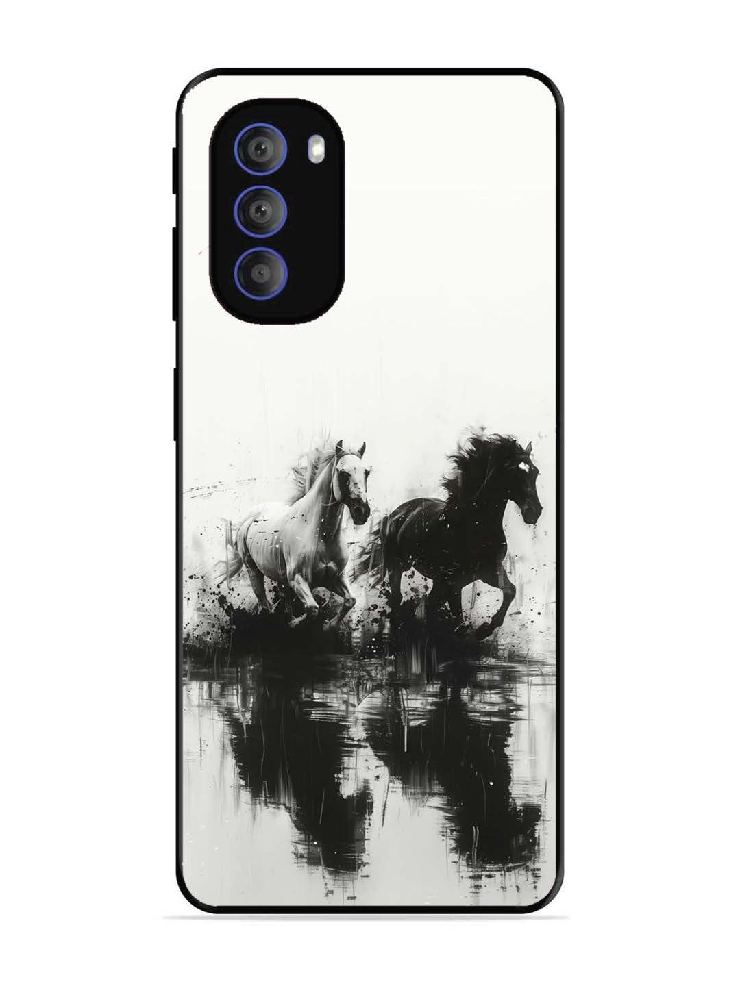 Motorola Moto G51 5G Black & White Horse