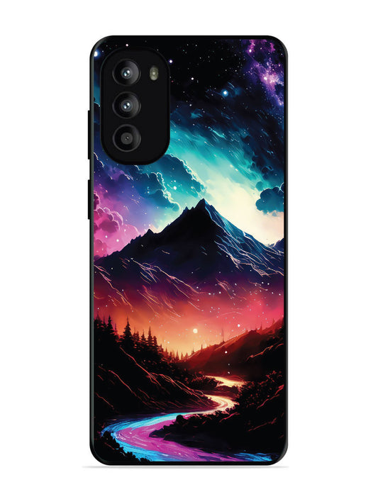 Motorola Moto G62 5G mountain-valley-Colorful-cloud-at-night