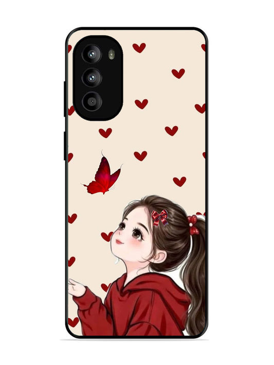 Motorola Moto G62 5G Beautiful girl with red butterfly