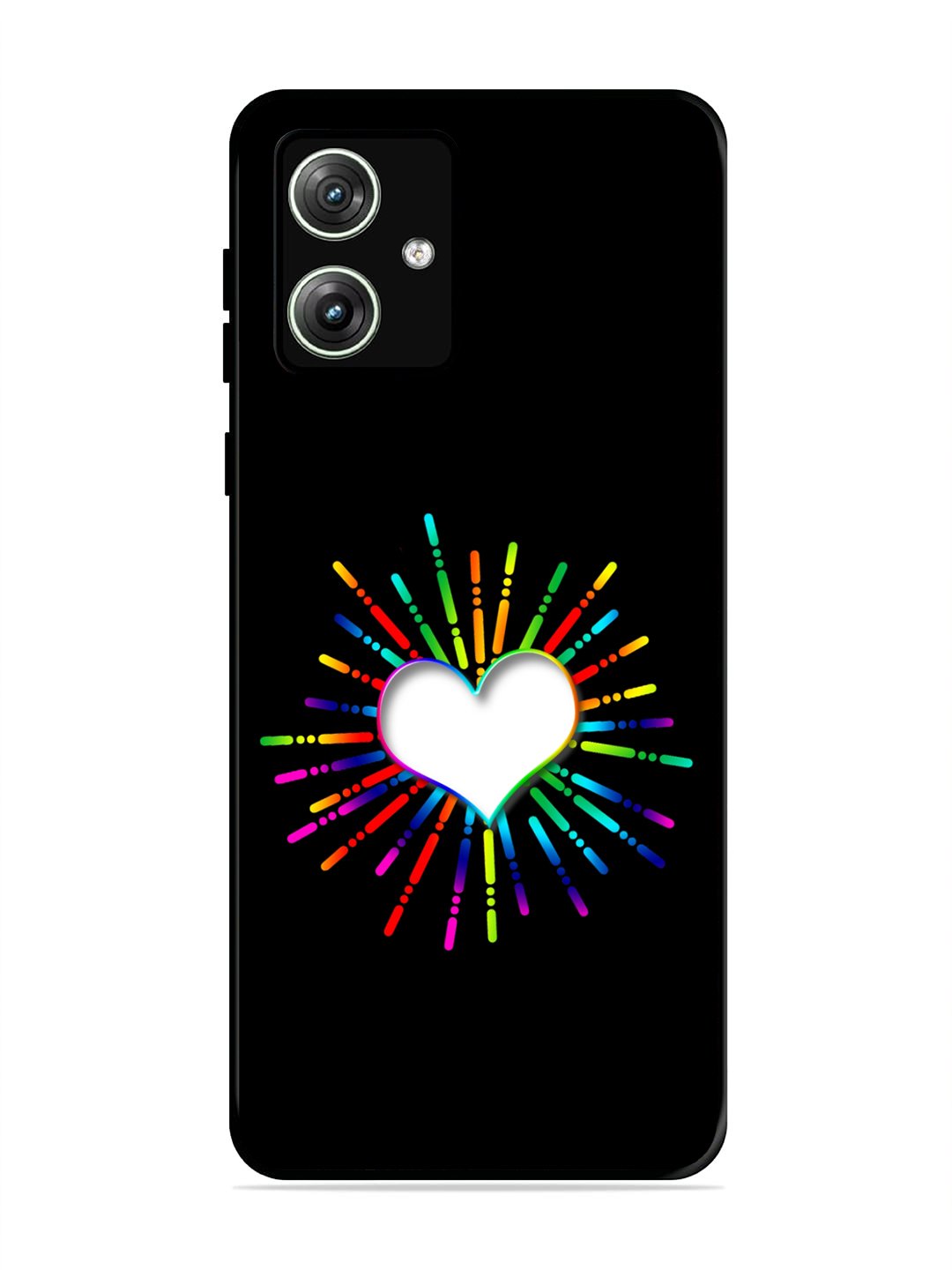 Motorola Moto G54 5G Colourful Heart on Black