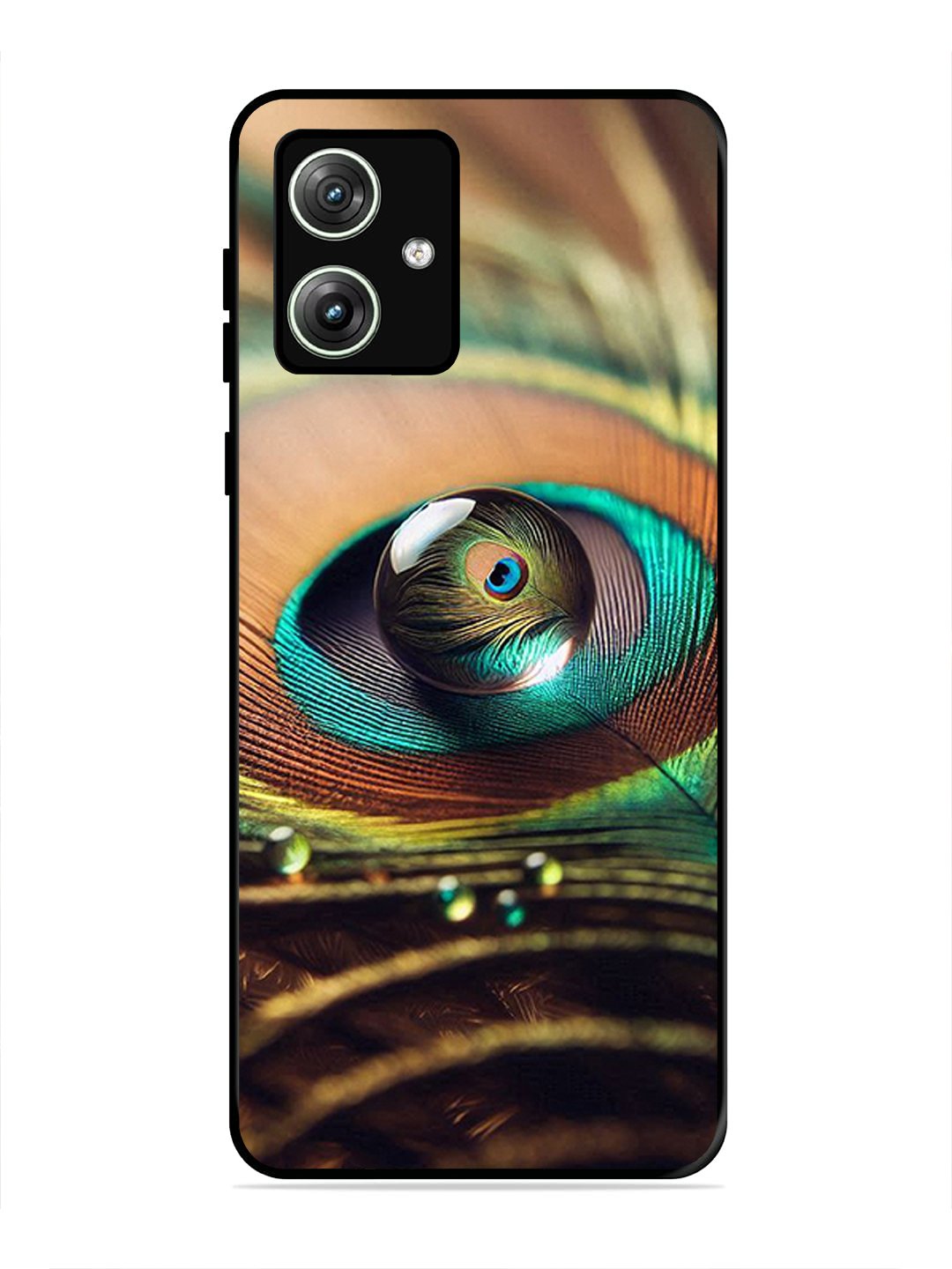 Motorola Moto G54 5G Water Drop On Peacock Feather