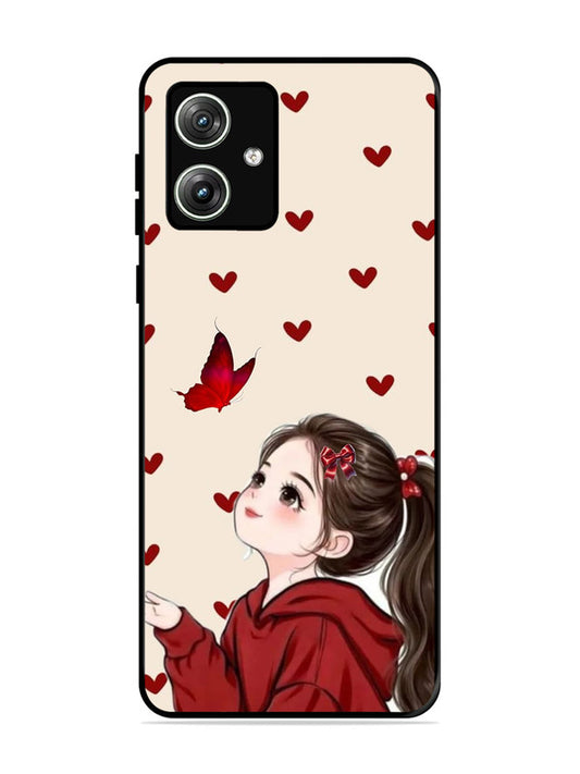 Motorola Moto G64 5G Beautiful girl with red butterfly