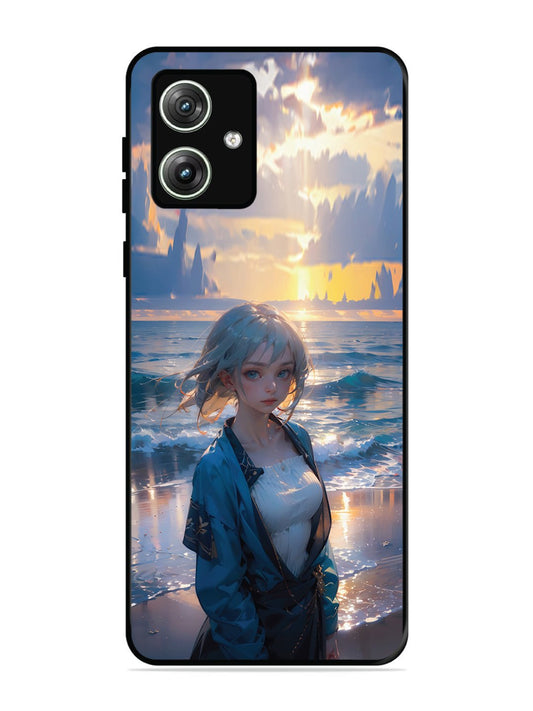 Motorola Moto G54 5G Anime Girl Beach Ocean Waves