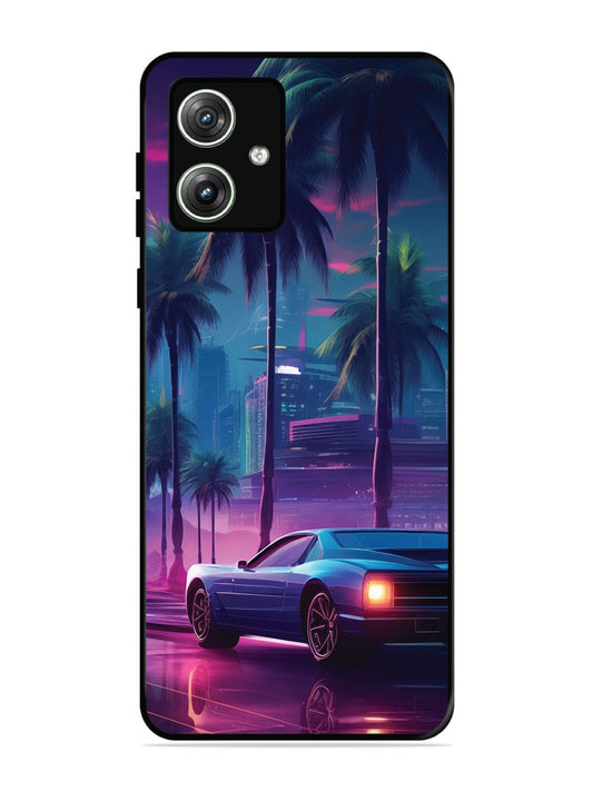 Motorola Moto G54 5G sunset-sports-car-city-palm-trees