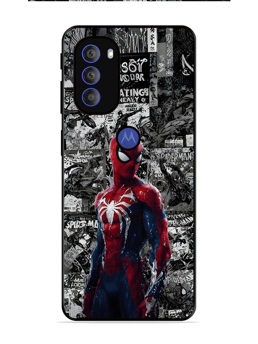Motorola Moto G71 5G Spiderman Highlighted on News Paper