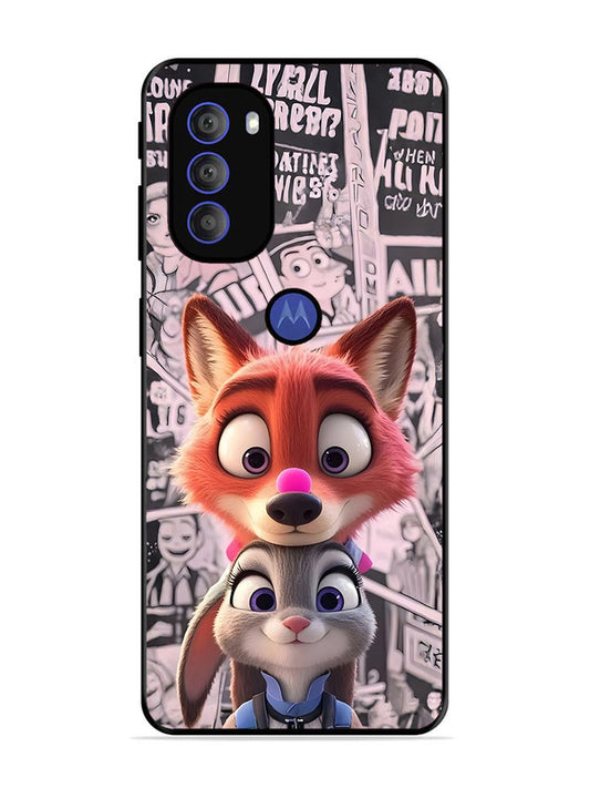 Motorola Moto G71 5G | 2D Metal | Cute Nick wilde and judy hopps 2 | MO-G71-440