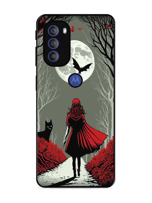 Motorola Moto G71 5G Scarlet Girl in Red Forest