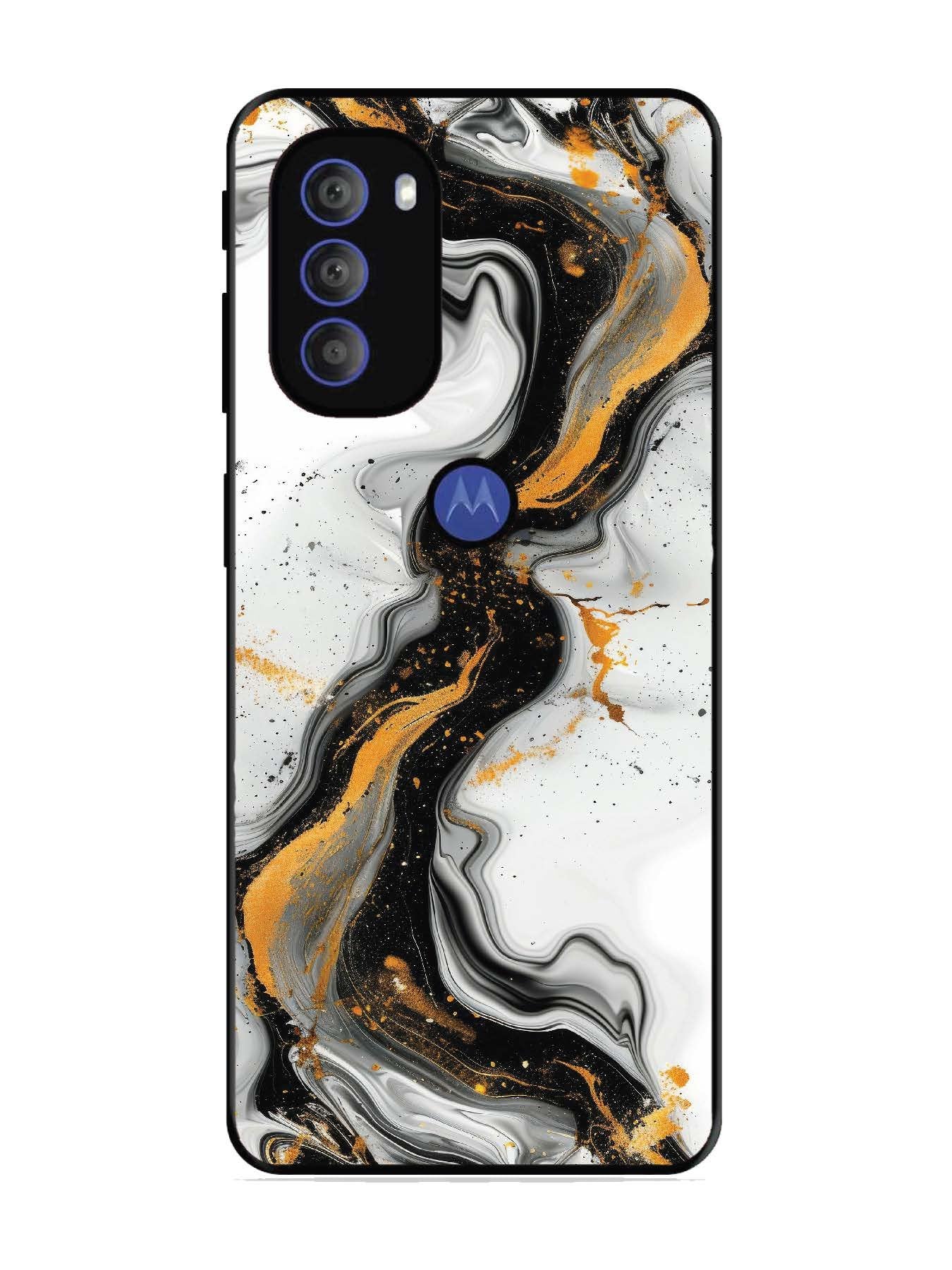 Motorola Moto G71 5G Black And Golden Marble Essence