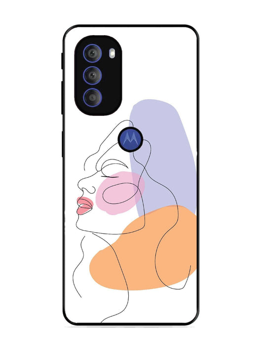 Motorola Moto G71 5G Line Art Girl Face
