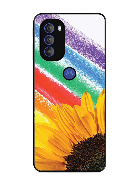 Motorola Moto G71 5G Sunflower on Colourful Lines
